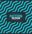 abstract blue and black wavy lines background vector image vector image