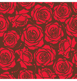 seamless of a red roses on brown background vector image vector image