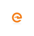 bolt electric round logo vector image