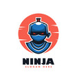logo ninja simple mascot style vector image vector image