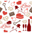 seamless pattern love theme vector image vector image