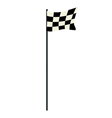 black and white checkered flag on background vector image
