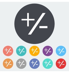 Plus minus multiply divide mathematical symbols Vector Image
