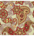 seamless hand drawn paisley vector image