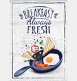 breakfast poster vector image