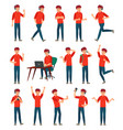 cartoon male teenager character teenage boy vector image vector image