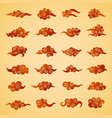 chinese clouds graphic symbols in oriental style vector image vector image