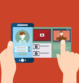 mobile app for video vector image