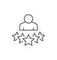 person review line outline icon vector image