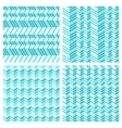 set of geometrical seamless flat pattern vector image vector image