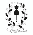 tailoring emblem with mannequin or dummy vector image