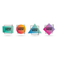set modern abstract banners geometric shapes vector image vector image