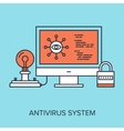 antivirus system vector image