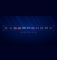 cyber monday banner with glitch effect title vector image