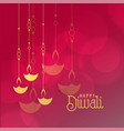 Happy diwali black and gold background design Vector Image