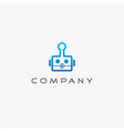 robot logo template vector image vector image