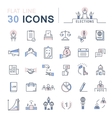 set flat line icons elections vector image