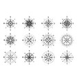 compass old icons vintage nautical wind roses vector image