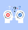 decision making opinion poll bias and mindset vector image vector image