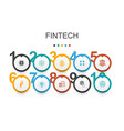 fintech infographic design templatefinance vector image