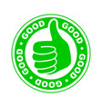 good thumbs up icon vector image