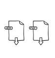 hand drawn pdf and document icon symbol doodle vector image vector image