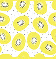 kiwi fruit seamless pattern hand drawn vector image vector image