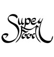 lettering superfood written by hand calligraphic vector image
