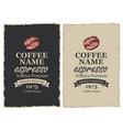 set of labels for freshly roasted coffee beans vector image vector image