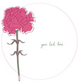 carnation simple card vector image