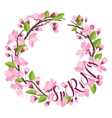 cherry blossom spring background - with floral vector image