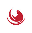 chicken icon design vector image