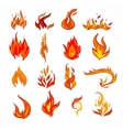 fire icon sketch vector image