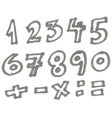 marker numbers vector image