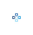 connection health logo icon technology vector image