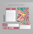 corporate identity business set modern stationery vector image vector image