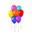 balloons 3d bunch set thread isolated white vector image
