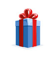 gift box in flat style isolated on white vector image