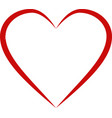 hearts calligraphic stroke red symbol love sign vector image vector image