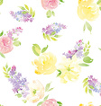 watercolor flower pattern vector image
