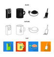 design of healthy and floral icon set vector image