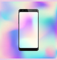 smartphone on gradient background mobile phone vector image