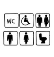 hand drawn doodle toilet icon set isolated vector image
