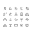 line satellite icons vector image