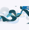 abstract wave liquid shape in blue green white vector image vector image