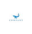 creative whale logo design vector image