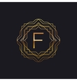 art-deco golden frame vector image