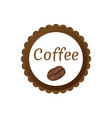 coffee label badge icon stamp logo stock vector image