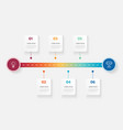 infographic 6 steps timeline diagram with roadmap vector image vector image