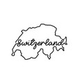 switzerland outline map with the handwritten vector image